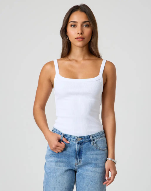 Kadın%20İnce%20Askılı%20Kaşkorse%20Fitilli%20Beyaz%20Atlet