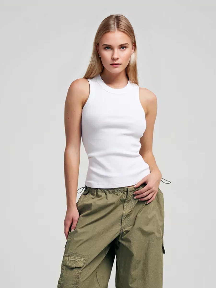 Kadın%20Halter%20Yaka%20Kaşkorse%20Fitilli%20Beyaz%20Atlet