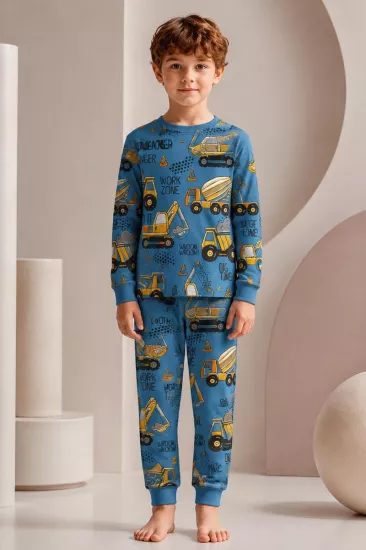 %100 Pamuk Erkek Çocuk Pijama Takımı